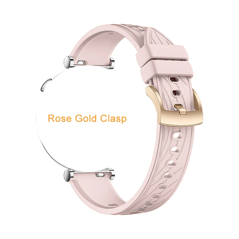 18mm Gold Classic Buckle Silicone Watchstrap Bracelet