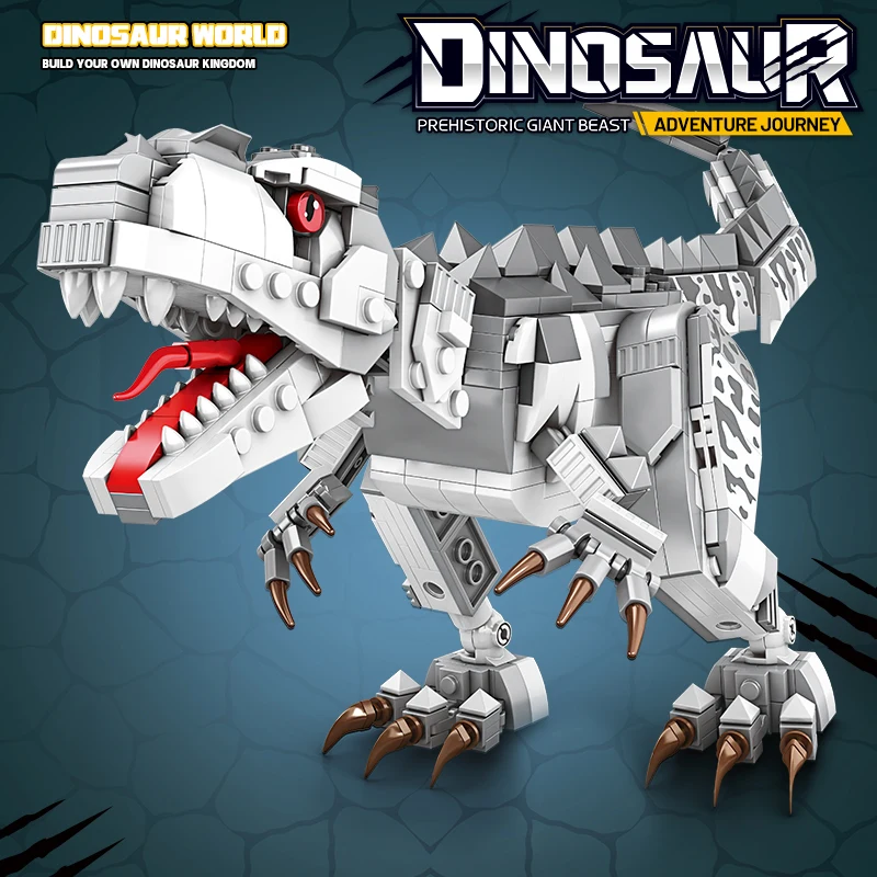 Prehistoric Dinosaur Building Blocks Animal Construction Set T Rex Model STEM Educational Toys Christmas Gift for Boys Kids
