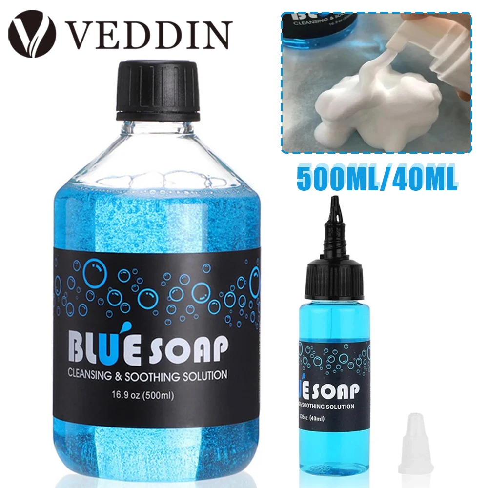 Tattoo Blue Soap Concentrating 500/40ml Tattoo Cleaning Soothing Soap Aftercare Solution Liquid Avoiding Skin Irritation Supply Tattoo Supplies