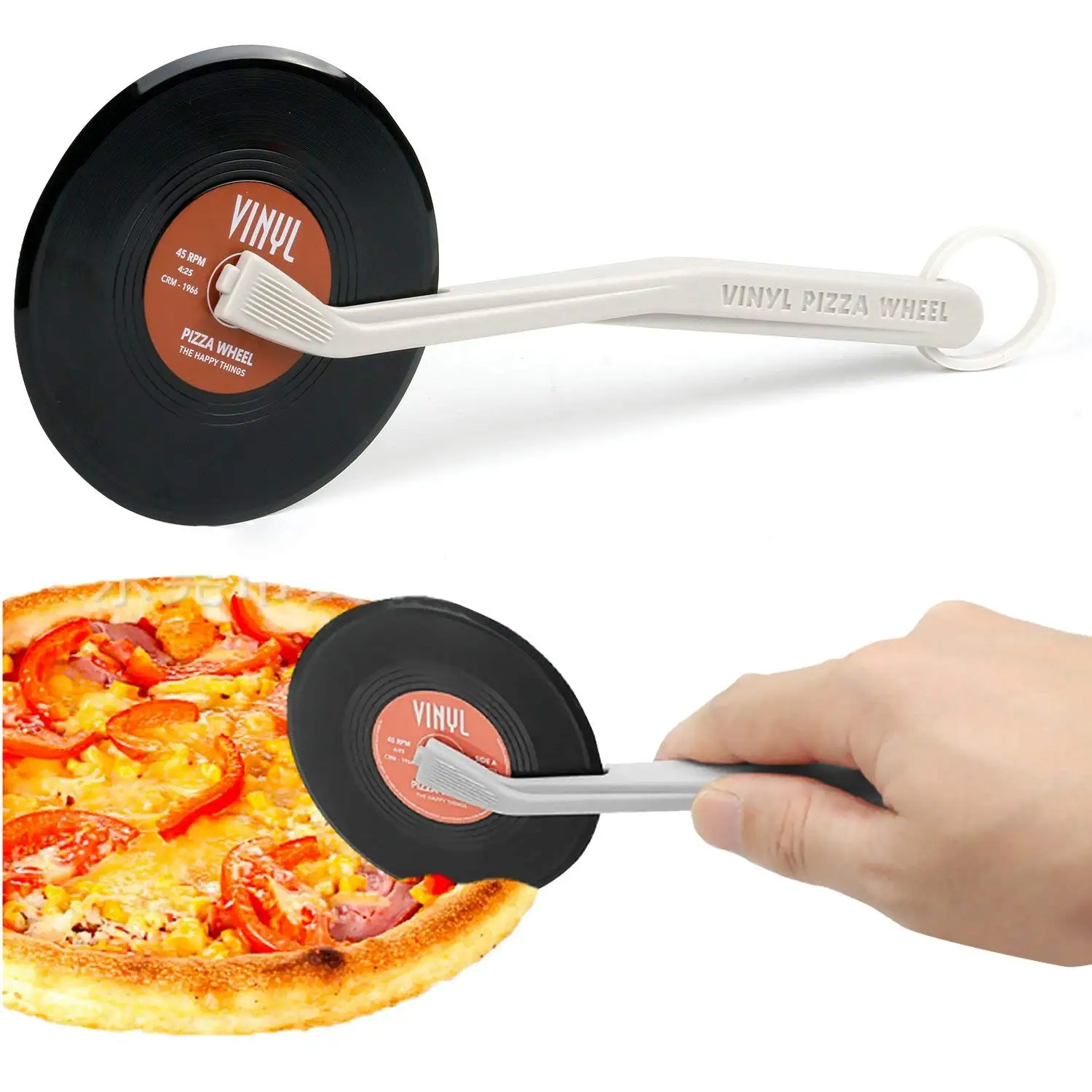 Vintage Vinyl Record Pizza Cutter Novelty Quirky Kitchen Aid