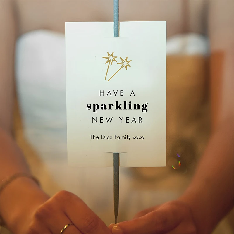 Personalized New Year Firework Stick Tags Happy New Year Firework Stick Tags Year's Eve Party Favors