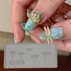 Clear Baroque Style Nail Silicone Mold 4*2CM UV Gel Polish Manicure Mould DIY Silicone Carving Mold 3D For Nail Stamping Stencil 2
