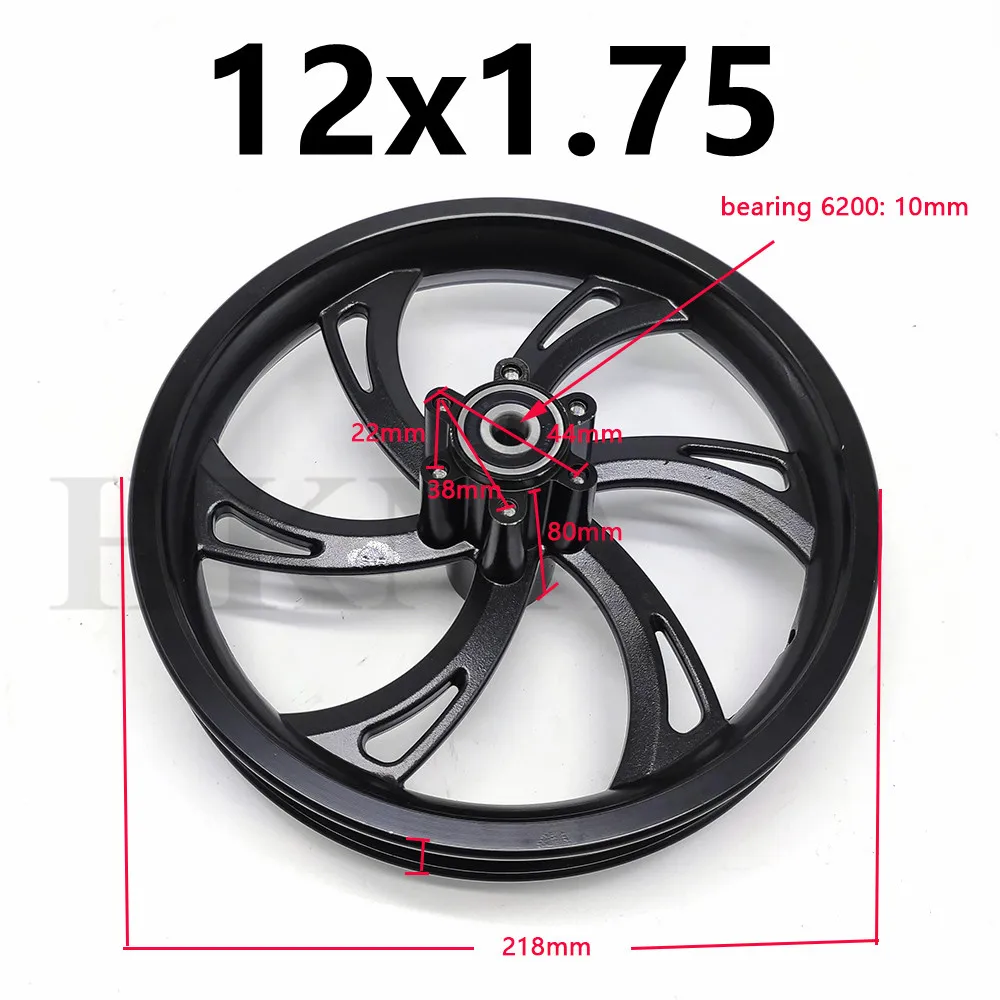 12 Inch Rims 12x1.75 Wheel Hub Use 12 1/2 X 2 1/4 1/2x2.75 Tire Inner Tube Fit Many Gas Electric Scooters E-Bike Accessory