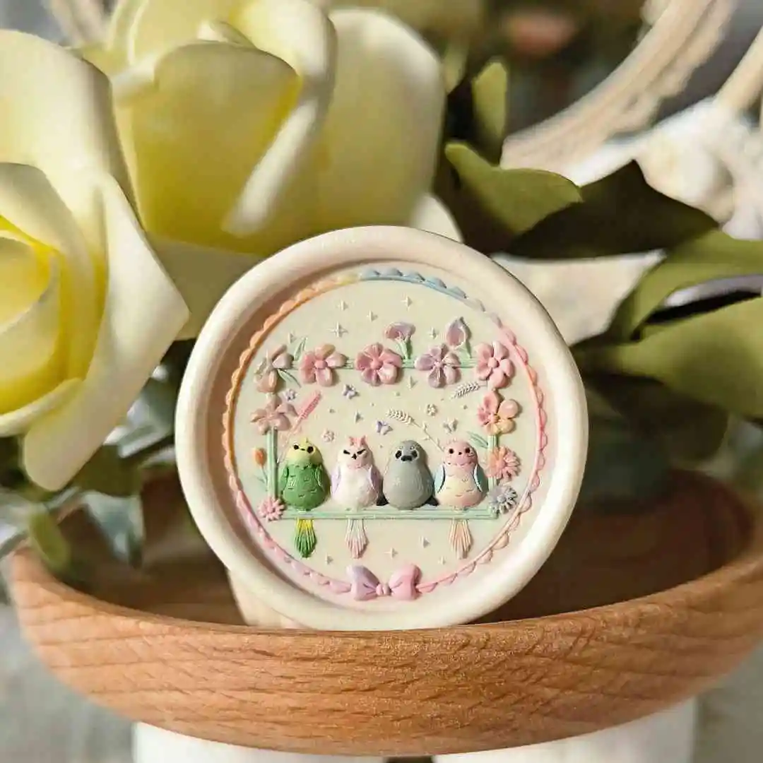 New Lacquer Seal Multi-Layer Fine Carving Cute Seal Head Embossed Copper Head Invitation Envelope Diy Stamp Toy