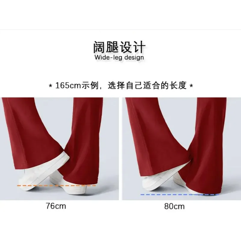 The Latest Women's Wide-leg High-elasticity Yoga Leggings Tooling Pockets Yoga Pants Hip-lifting Sports Fitness Pants Micro