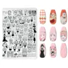 Cartoon Character Halloween Nail Art Stamping Plate Template Wizarding Animals Heart Image Stencil Mold Nail Printing Tools Draw 2
