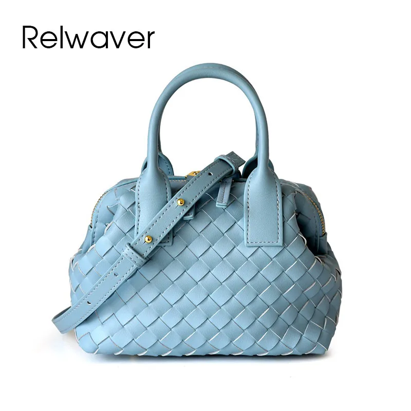 

Relwaver women handbag cowhide split leather small handbag 2024 spring summer lovely shoulder bag fashion doctor cross body bag