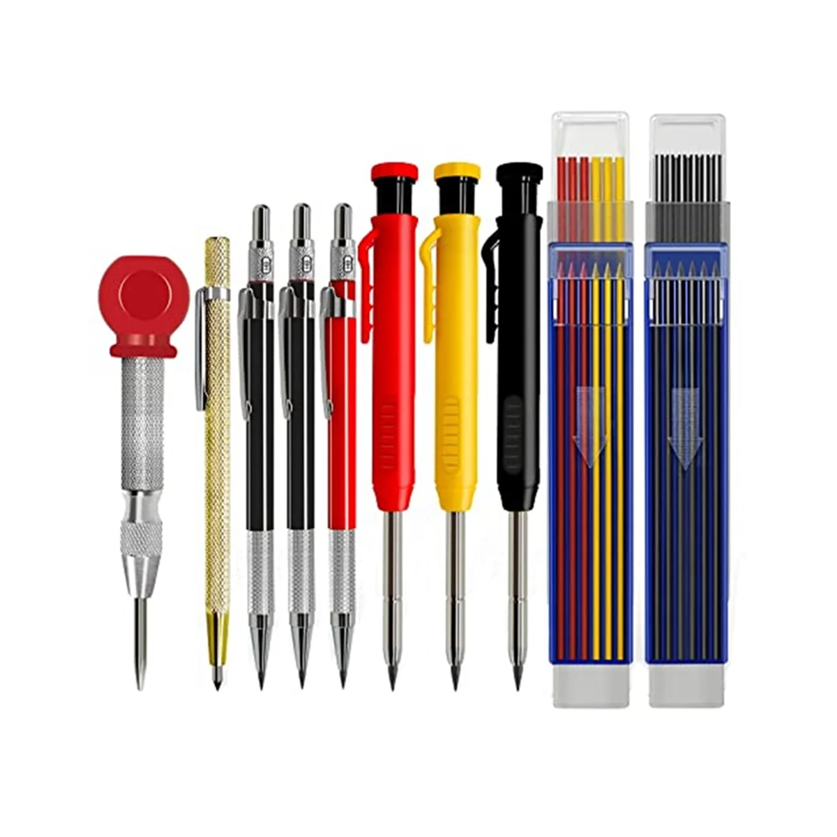 

Mechanical Carpenter Pencils with Marker Refills Carpenter Scriber Tool Woodworking Pencils Marker Tools for Carpentry