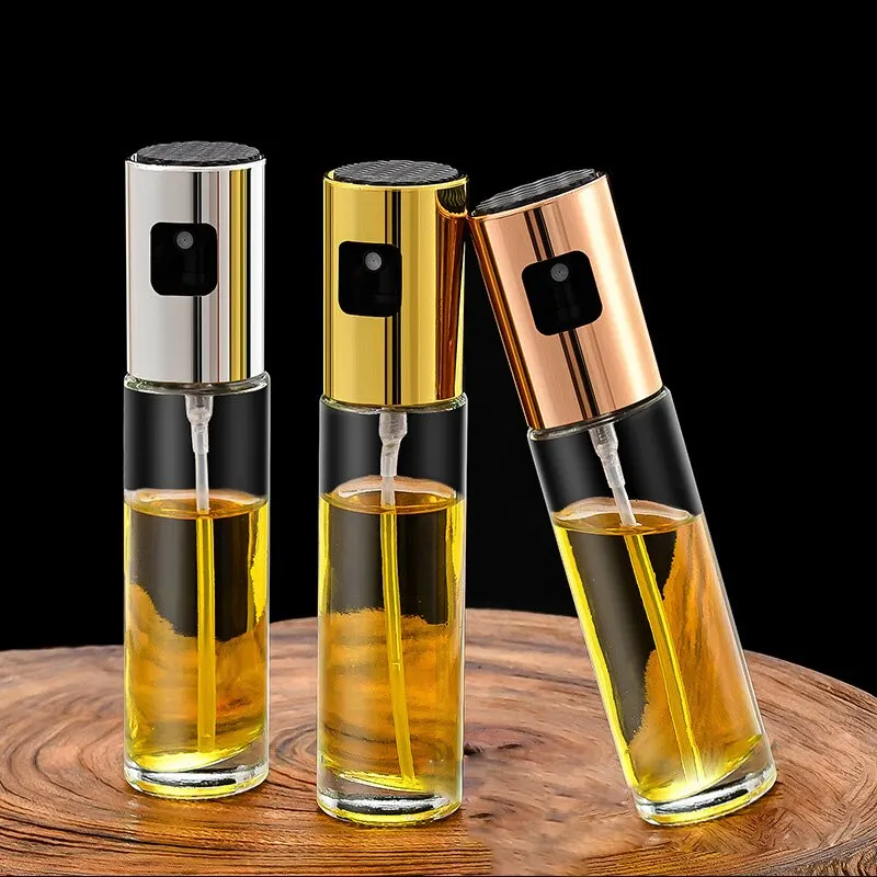Oil Spray Kitchen Oil Bottle Glass Press Type Barbecue Olive Atomization