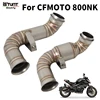 Slip On For CFMOTO 800NK NK 800 Motorcycle Exhaust Stainless Steel Modify Middle Link Pipe Escape Moto Connect Original Muffler
