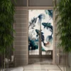 Japanese Koi Fish Door Curtain Fengshui Kitchen Bedroom Doorway Curtain Entrance Hanging Half-Curtain Partition Curtain Drape 4