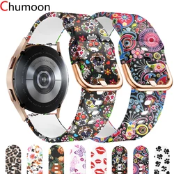20mm watch strap for samsung galaxy 5/4 classic 46mm 42mm Active 2 40mm 44mm Printing Silicone Bracelet amazfit gts 2 3 4 Bip S