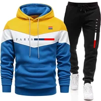 Nouvelle Collection 2026 : Ensemble Homme Tendance – Sweat à Capuche et Pantalon de Jogging Imprimé Paris – Tenue Décontractée Urbaine et Sportive 2