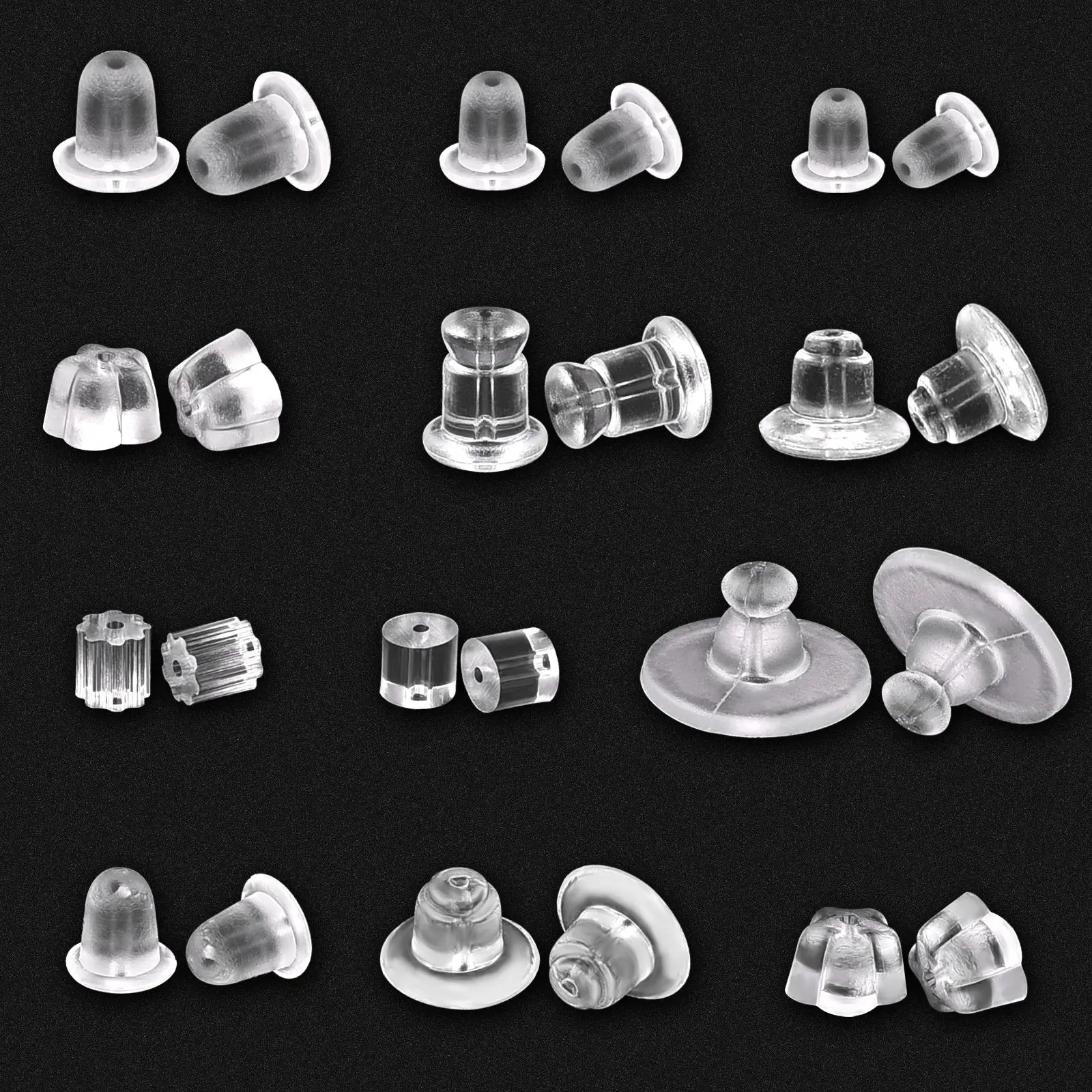 20-1000pcs Soft Silicone Rubber Earring Back Stoppers For Stud Earring DIY  Earring Findings Accessories Multi-Style Ear Blockage - AliExpress