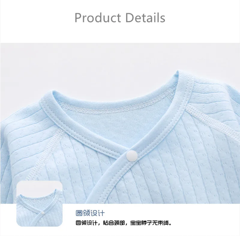 roupa do bebê quatro estações roupas da menina do menino manga longa cinto de algodão macio macacão roupa interior bebês sleepwear