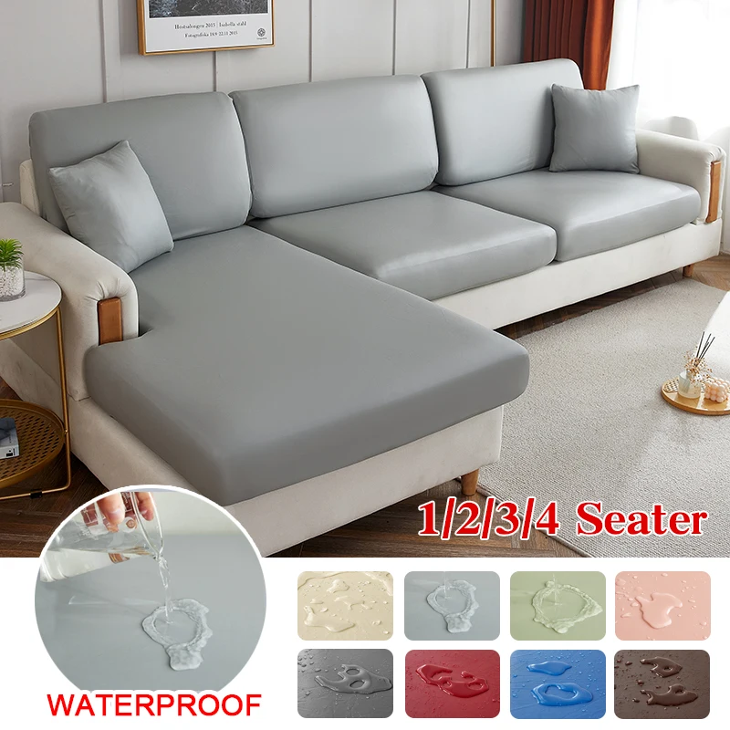 Waterproof PU Elastic Sofa Seat Covers Loveseat Sofa Furniture