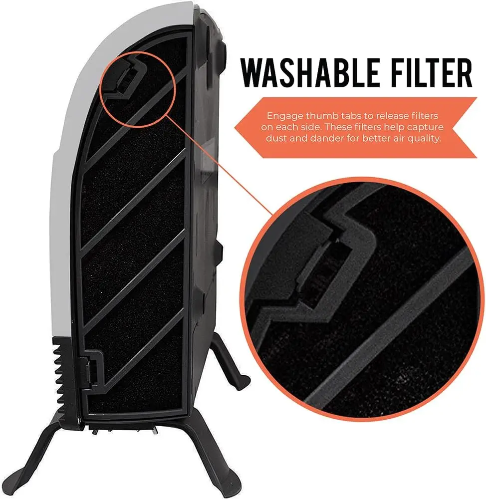 Phoenix Infrared Space Heater with Attachable Feet, Remote Control, Energy Efficient-750-1500 Watts, White Floor or Wall - HS