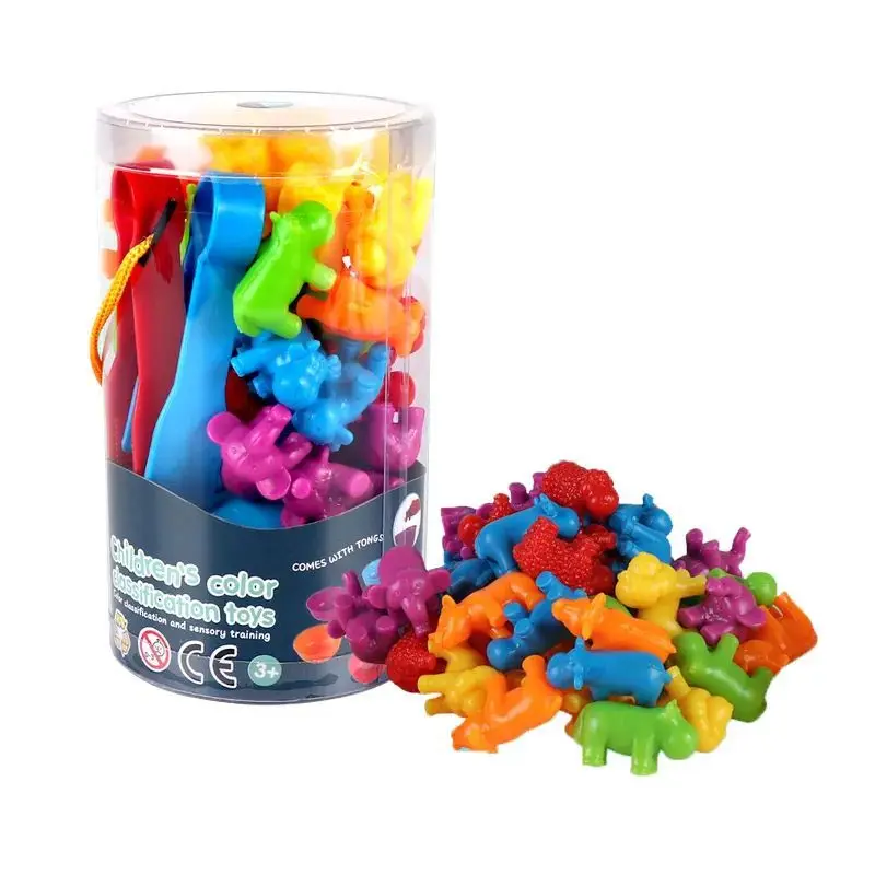 Rainbow Counting Animal Traffic Car Early Education Toy Animal Cognition Montessori Math Teaching Assisted Kindergarten Games early education toys educational toys montessori toys