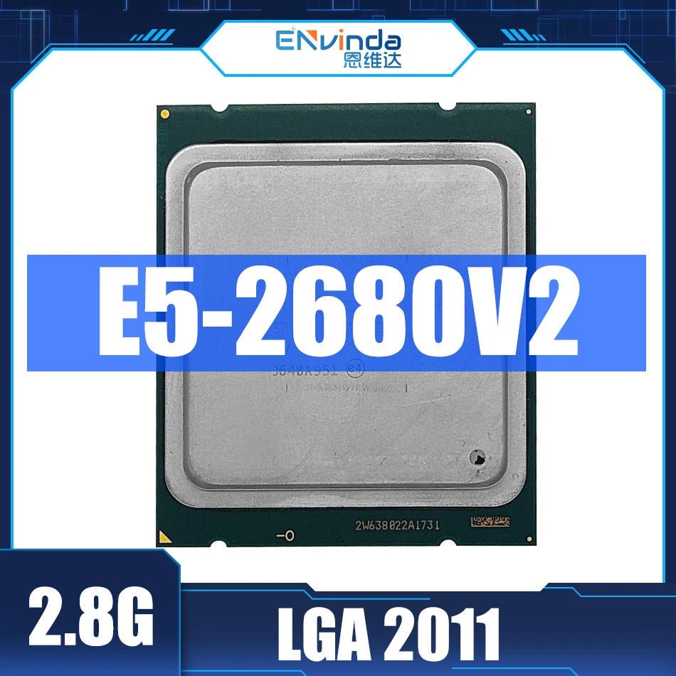 Usado Processador Intel Xeon E5 2680 V2 Cpu 2.8 Lga 2011 Sr1a6 Dez Núcleos Processador De