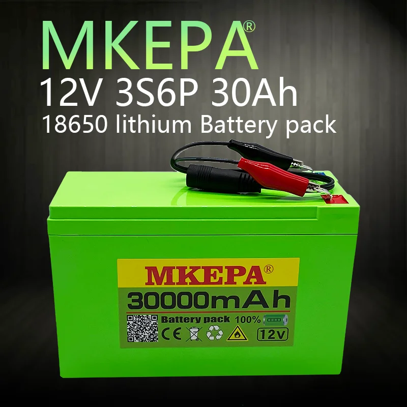 12V 30Ah 3S6P sprayer device18650lithium battery pack used for backup power surveillance camera solar equipment toy car |