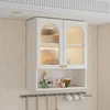 Nordic Multi-functional Kitchen Cabinets Home Kitchen Storage Cabinets Cream Style Living Room Restaurant Wall-mounted Cabinets 3