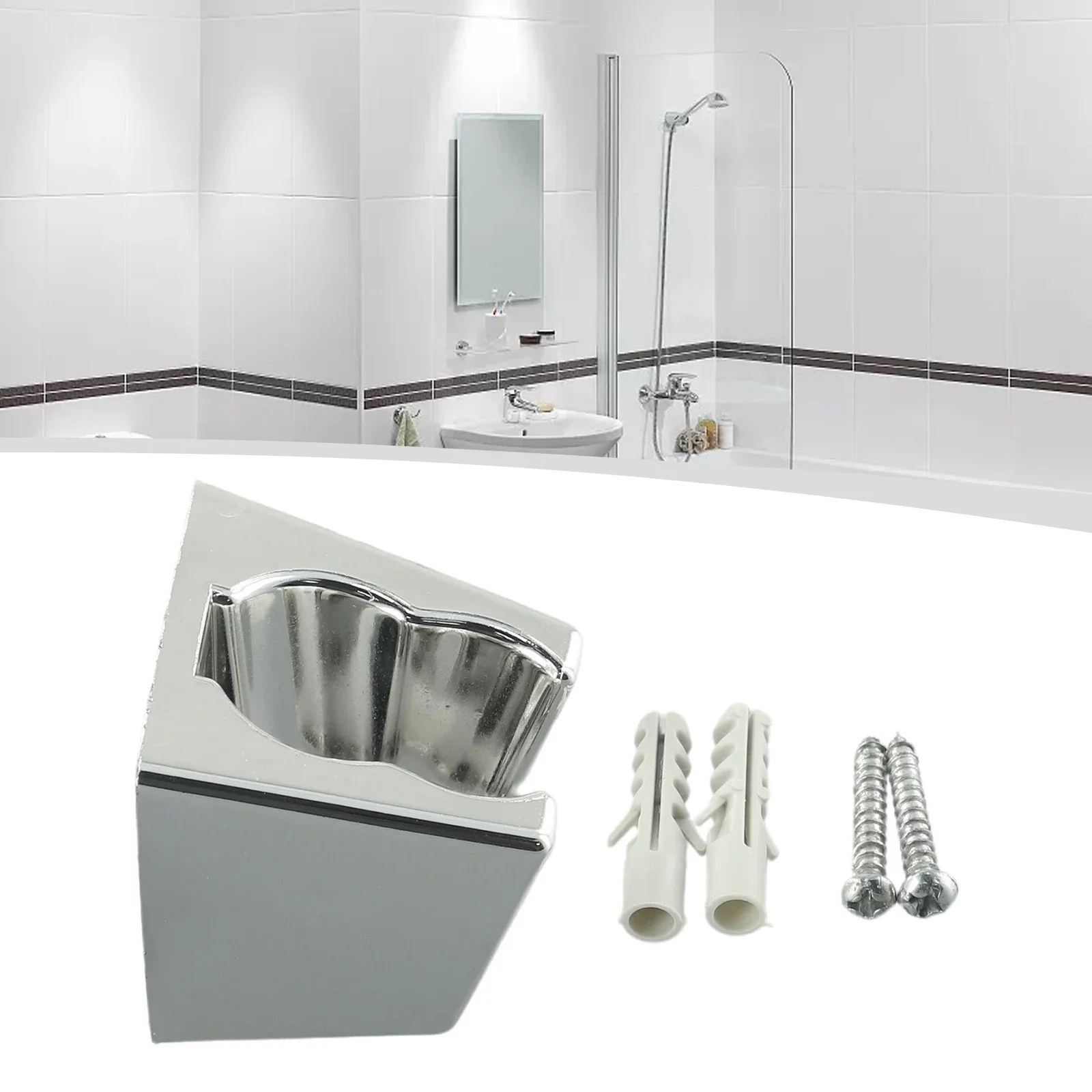

Bracket Shower Head Holder 4.8*4.8*3cm ABS Chrome High Quality Holder Head Lightweight Replacement Small Nozzle