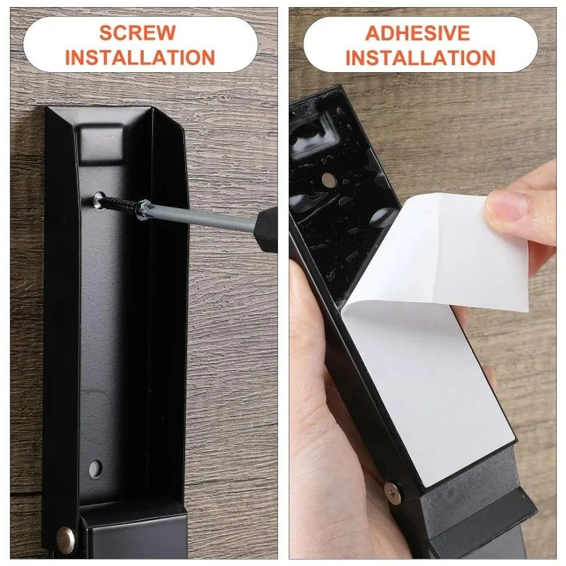 Safety Door Stopper  Heavy Duty Foldable Steel Stopper with Rubber Grip for Home  Metal Gate Blocker Kick Down DoorStopper - 4