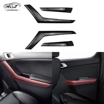 4pcs Inner Door Line Decorative Handle Trim Cover ABS Carbon Fiber Color for Mazda BT-50 BT50 2010-2015 2016 2017 2018 2019 2020 1