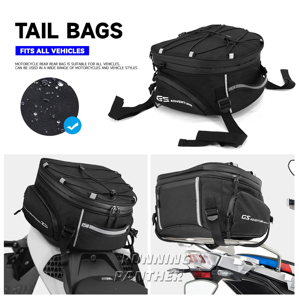 

New Waterproof Motorcycle Tail Bag Multifunction Rear Seat Bag High Capacity For BMW R1200GS R1250GS LC Advenutre F850GS F750GS