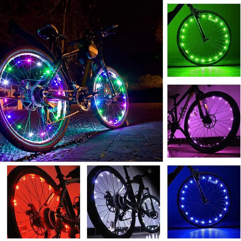 Tire Reflective Spoke 1 Pair Bright Bikes Spoke Reflectors practical Safety Warning Bicycle Accessories For Night Cycling Supply