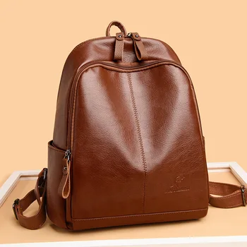 Nuovi zaini da viaggio coreani in morbida pelle di grande capacità Borse a tracolla vintage alla moda da donna Borsa a tracolla per notebook