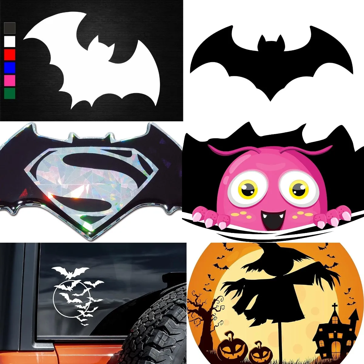 

cartoon Bats Decal Vinyl Sticker Auto Car Truck Wall Laptop Window Car Funny Datura Cars Bumper Window Sticker Decal