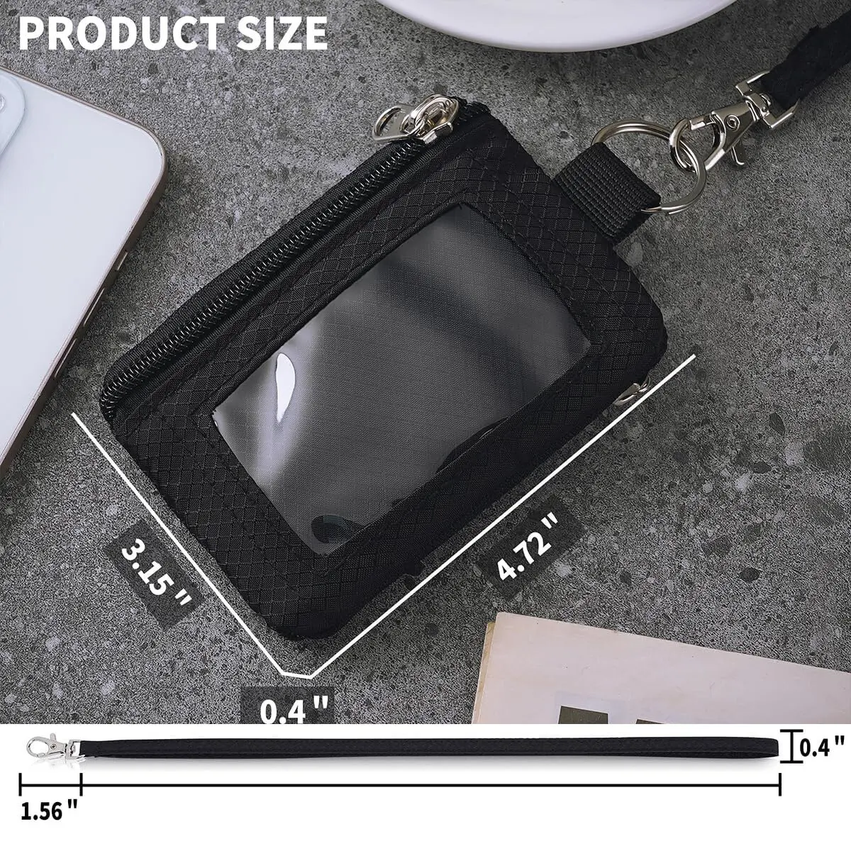 Wallet ID Badge Holder, Waterproof Nylon Zipper Pouch and Lanyard, Student Bus Transfer Cards, Cash Coin Travel Bag, RFID Blocking, wallet card holder, card holder, credit card holder, card wallet