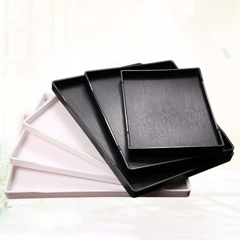 Rectangular Hotel Melamine Tray Water Cup Tea Tray Creative Plastic Room Washing Storage Trays