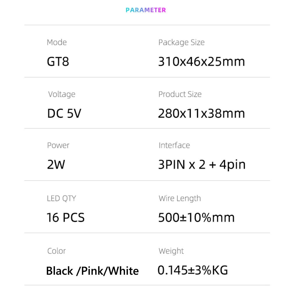COOLMOON GT8  GPU , 5V ARGB 귡Ŷ  ǻ  ī ĵ GPU ġ PC ̽ ð ŰƮ