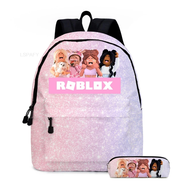 Roblox Mochila Primária e Ensino Médio Estudantes Schoolbag