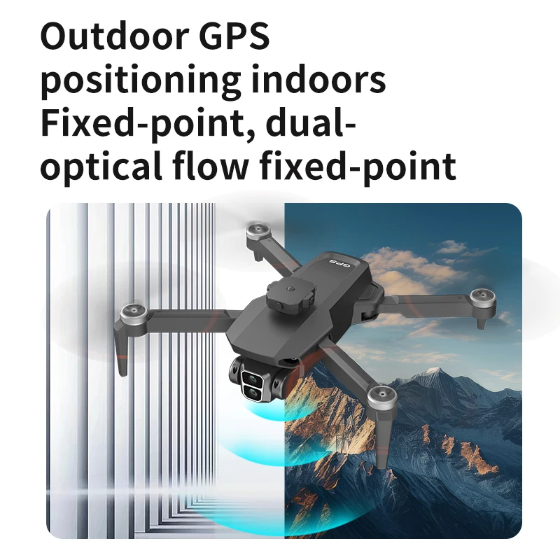 Vue de la caméra 4K du drone L106-1PRO GPS, stabilisée et orientable en vol