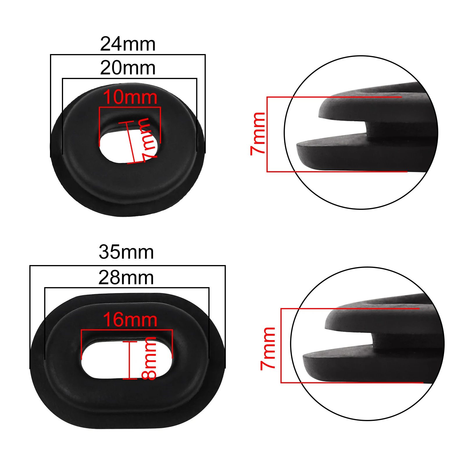 Rubber Grommets Motorcycle Body Side Cover Fairing Bolt for Honda CG125 CT125 CB125 CB500 CB550 CB750 CL100 XL125 XR200