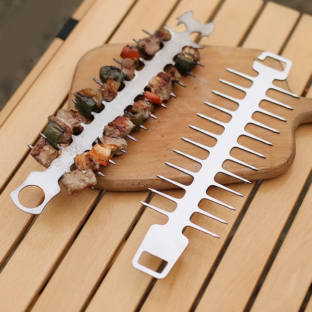 1 Darab Nyárs A Halcsont Alakú Grillezéshez Grillezéshez. - Image 2