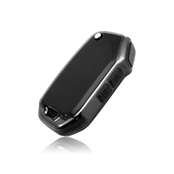 Durable 3 - Button Folding TPU Car Key Case Cover - Folding Car Key USe (Transparent Black)