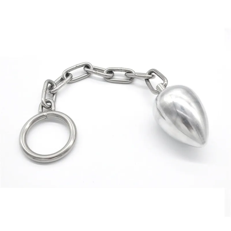 Stainless Steel Male Anal Beads Balls Cock Ring Stretcher Climax Butt