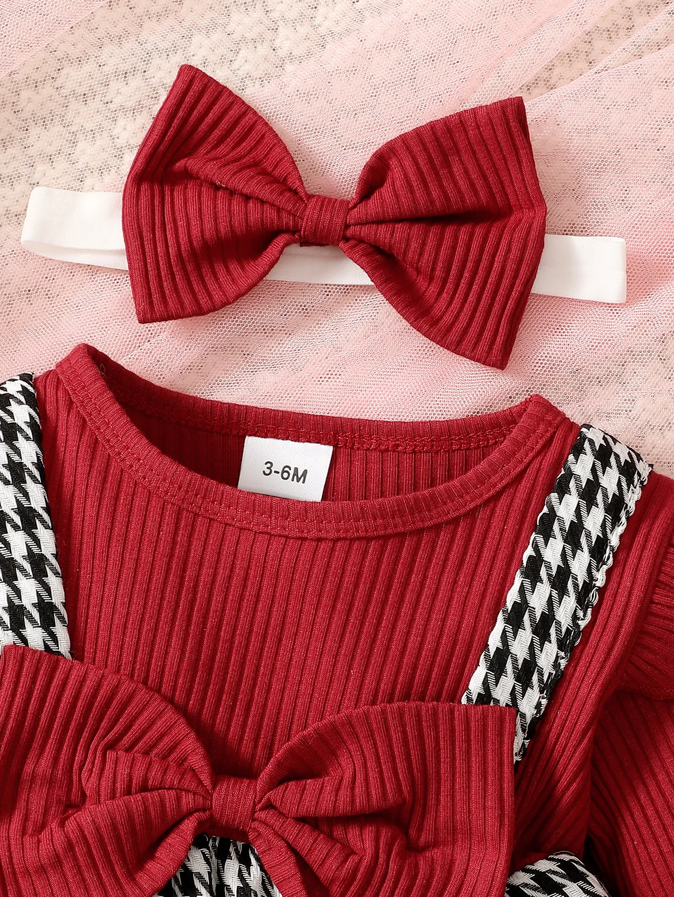 Baby Girl Grid Dress Set 3