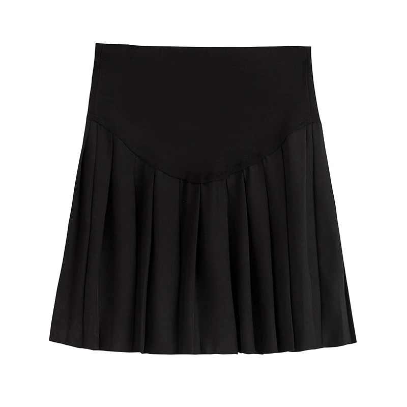 Autumn Pregnant Woman Pleated Skirt Candy Color Fashion Maternity Mini Skort Skirts Preppy Style Sexy Pregnancy Holiday Clothes