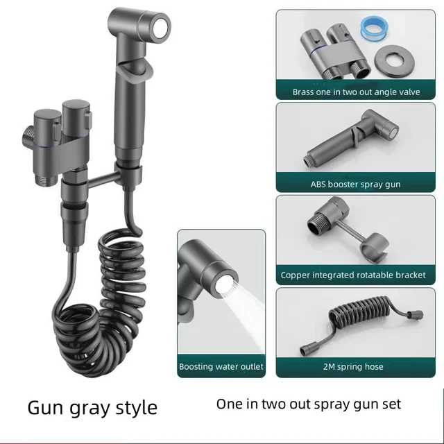 มือถือ Bidet Sprayer ห้องน้ํา Bidet Toilet Sprayer ชุดสเปรย์น้ําห้องน้ําห้องน้ําโรยปืนมุมวาล์วอุปกรณ์เสริม 1