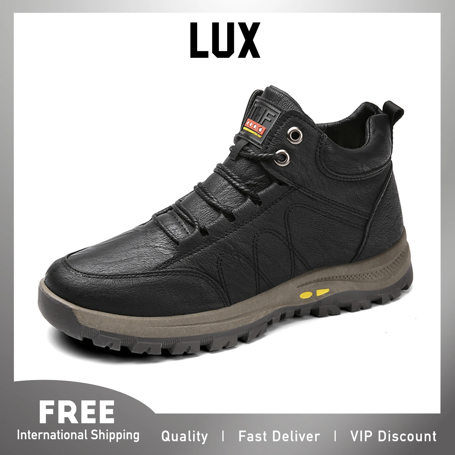 Lux Winter Men's Safety Shoes Outdoor Working Industrial Outfit Waterproof  Fur Warm Snow Boots For Men - Men's Boots - AliExpress