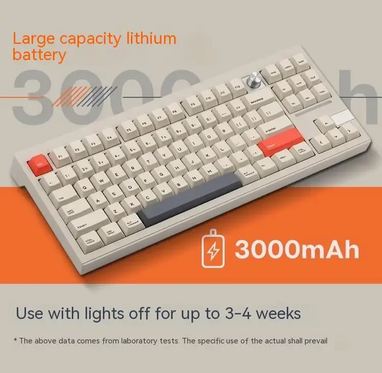 Cidoo 기계식 게이머 키보드, RGB 백라이트 핫스왑 게임용 키보드, 87 키, 3 가지 모드, 2.4G, USB, 블루투스 무선 키보드, V87 선물