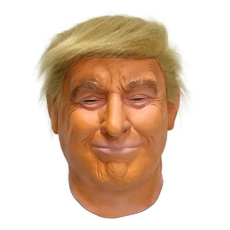 Trump Latex Full Head Face Human Mask for Mask Festival Halloween Easter Costume Party Donald Trump Presidential Cosplay Fans