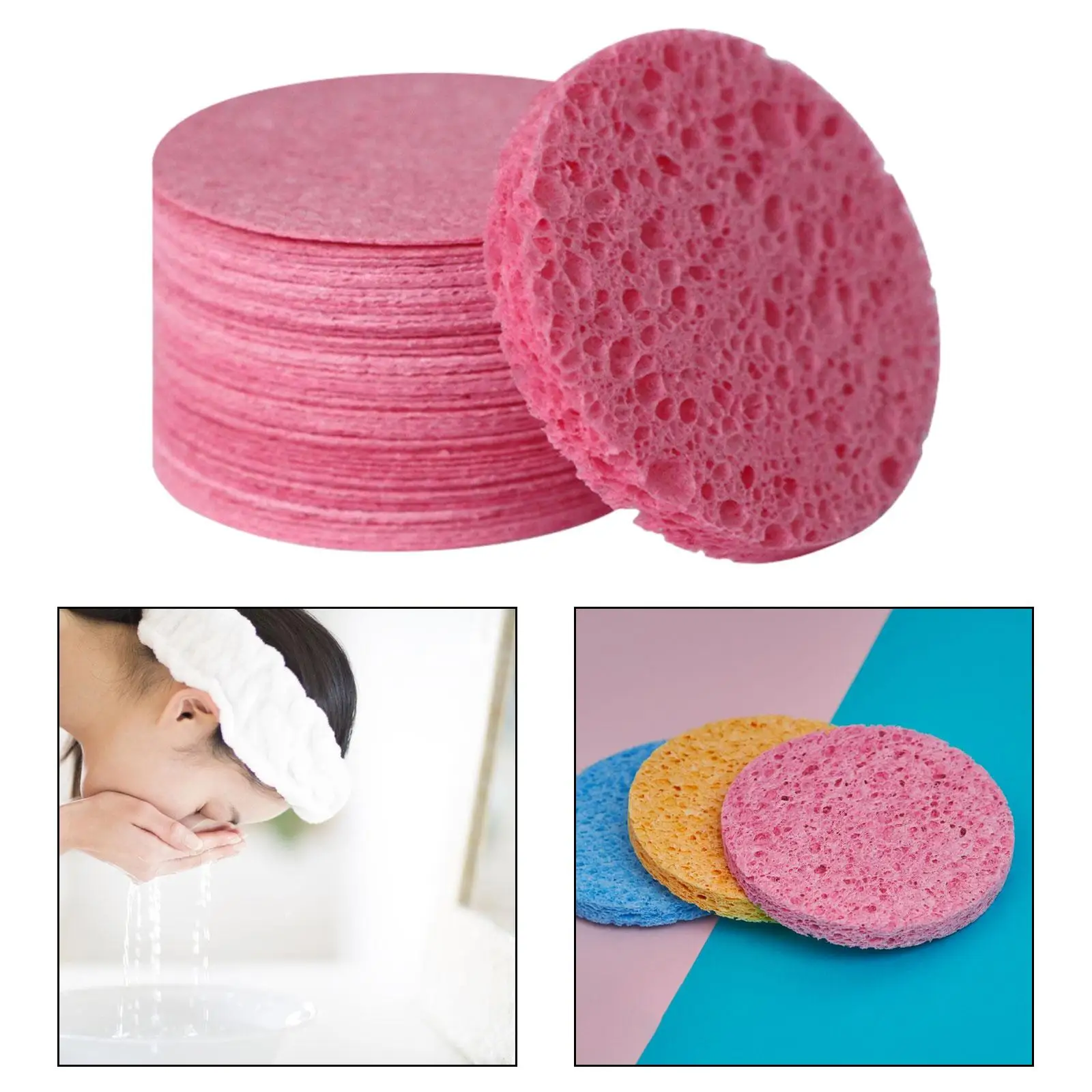 5xFacial Cleansing Sponges Absorbent Professional Durable Mask Removal Sponges