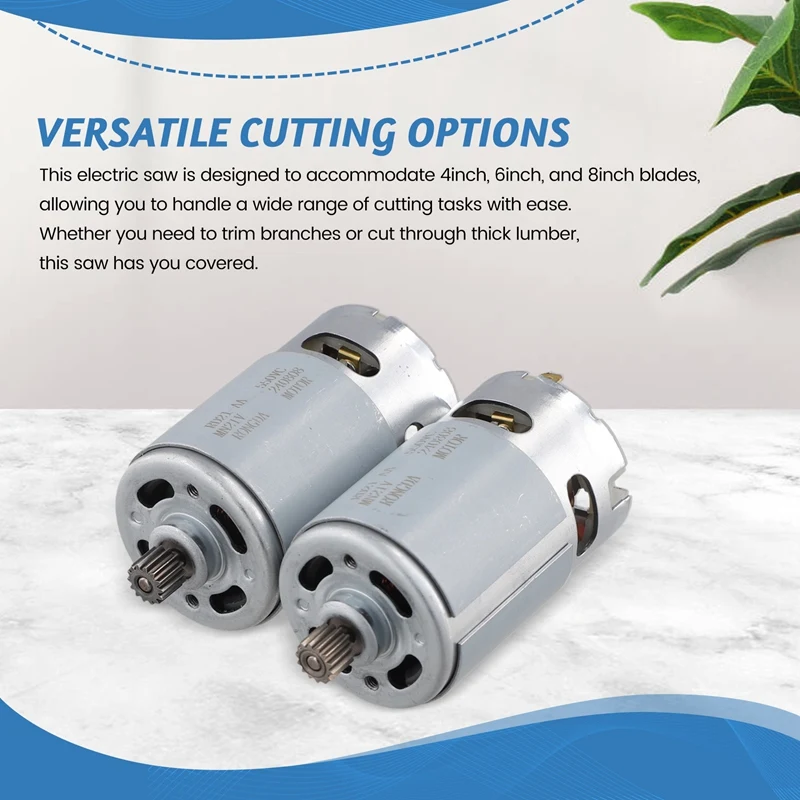 2Xfor 4Inch 6Inch 8Inch Single Hand Saw 550 Motor 21V 14 Teeth Lithium Electric Saw Multi-Function Charging Motor