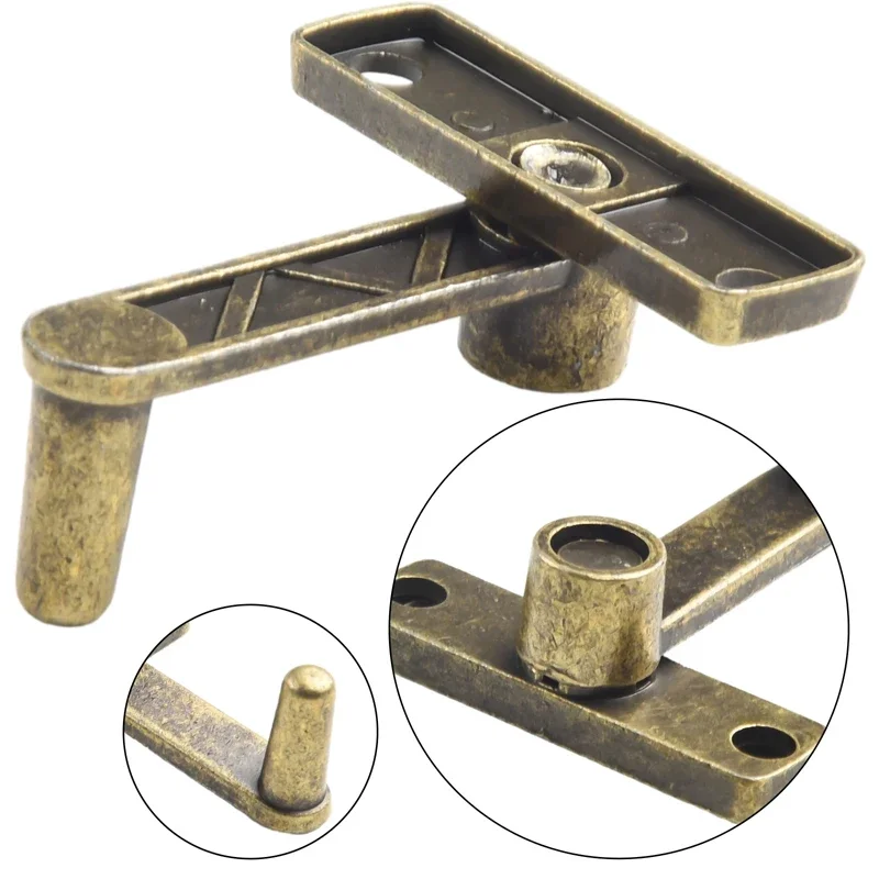 Bronze Sliding Window Door Lock Handle Metal Door Latch Guard Latch Bolt Home Safety Chain 1 Set